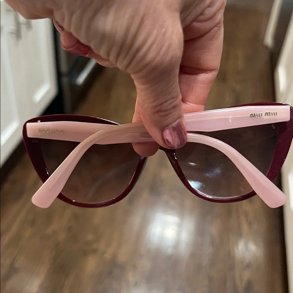 Miu Miu Burgundy Cat Eye Sunglasses